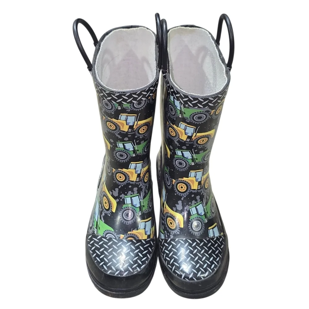 Western Chief Black Boys Tractor Rain Boots Size 11/12